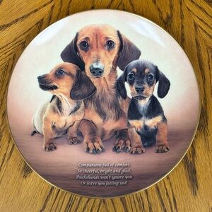 Danbury Mint Limited Edition Cherished Dachshunds Collectible Plate